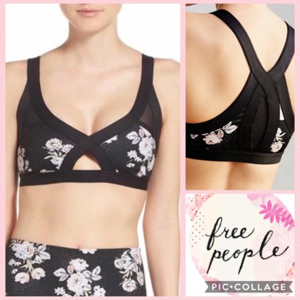Free People Floral Sports Bra